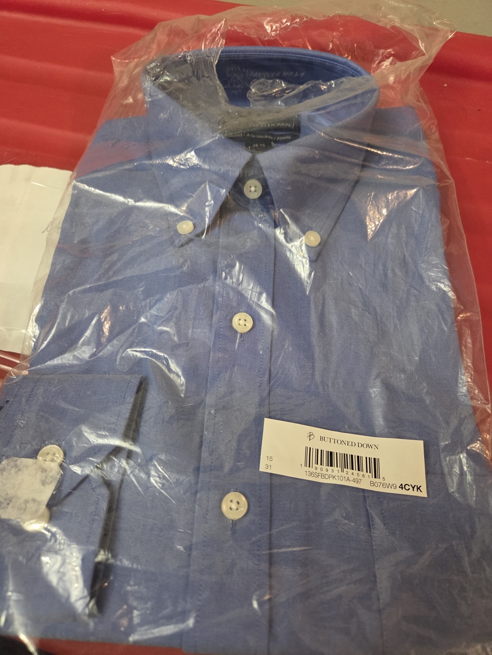 B.NEW WITH TAG Button-Down Dress Shirt in Blue - Buttoned Down